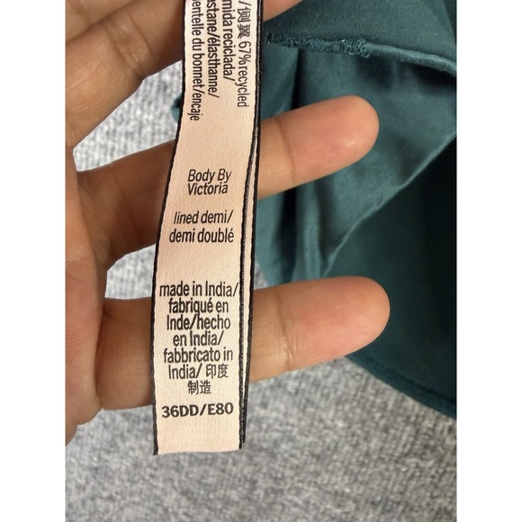 Victoria's Secret Body by Victoria Lined Demi‎ Bra Green Lace 36DD - Picture 10 of 11